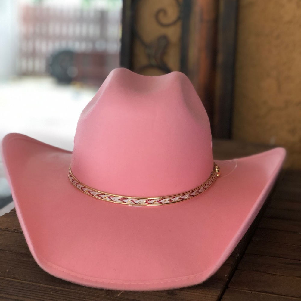 Pink cowboy hat